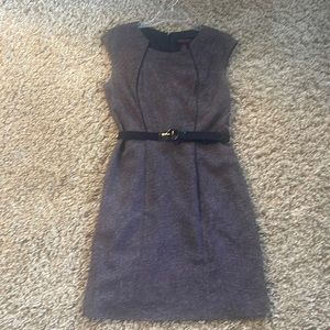 Signature by Robbie Bee purple tweed dress with black detail size 10